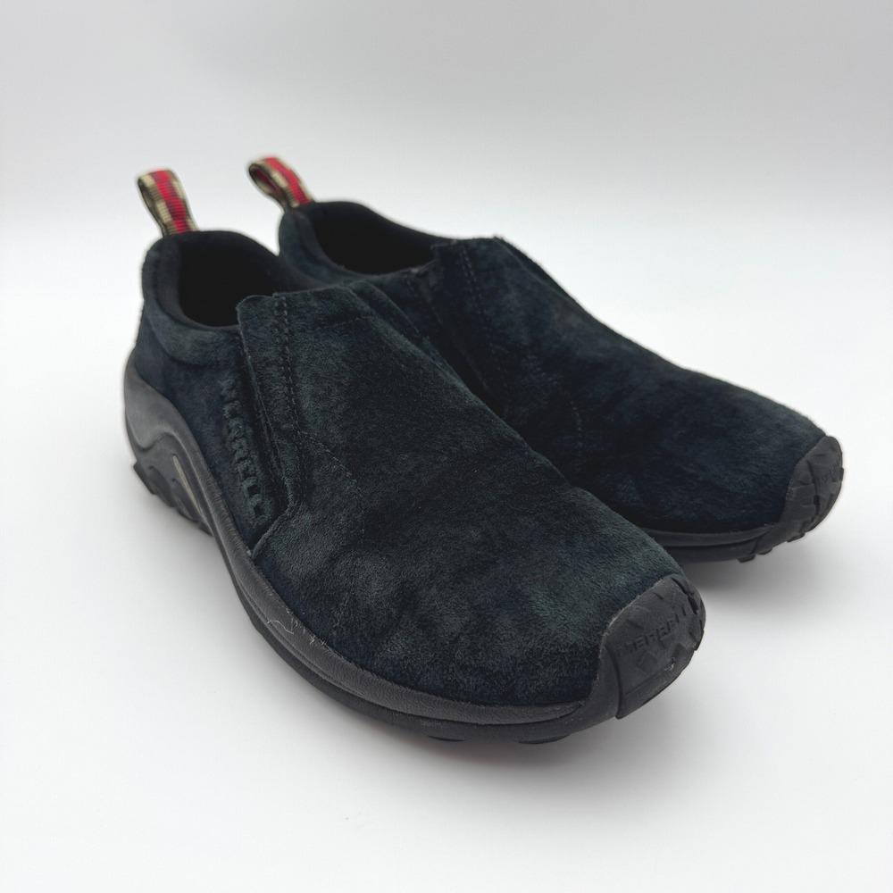 Merrell Jungle Moc Black Suede Slip On Walking Shoes Womens 9 J60826 Gorpcore